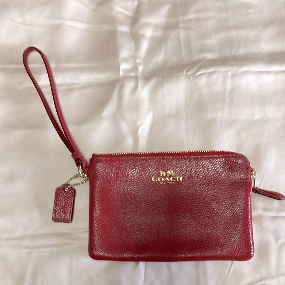 Genuine coach leather  wristlet